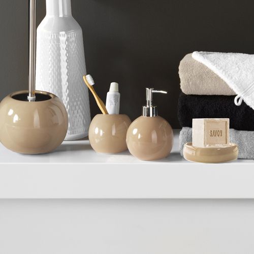 Porte Savon En Ceramique 3.5 X 10 Cm Bulleas Taupe