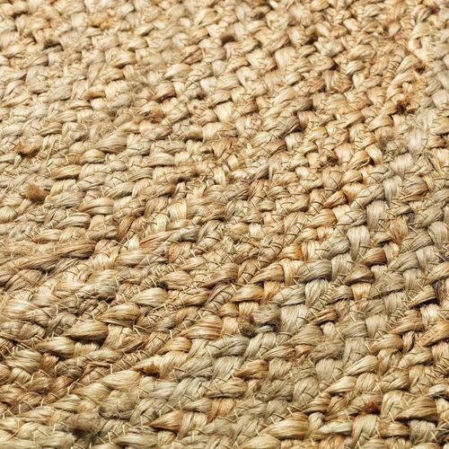 Tapis Rond Jute 120 Cm Shira Noir