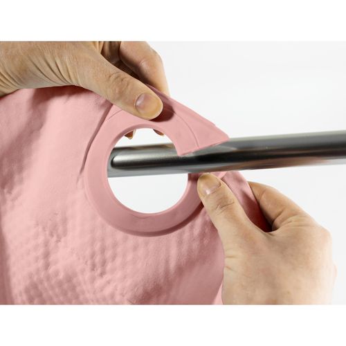 Rideau De Douche Clipsable 180 X 200 Cm Dotty Rose Poudre