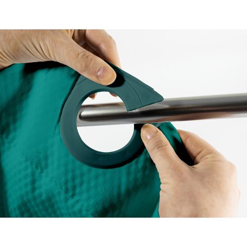 Rideau De Douche Clipsable 180 X 200 Cm Dotty Emeraude