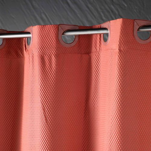 Rideau De Douche Clipsable 180 X 200 Cm Dotty Terracotta