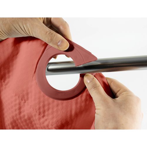 Rideau De Douche Clipsable 180 X 200 Cm Dotty Terracotta