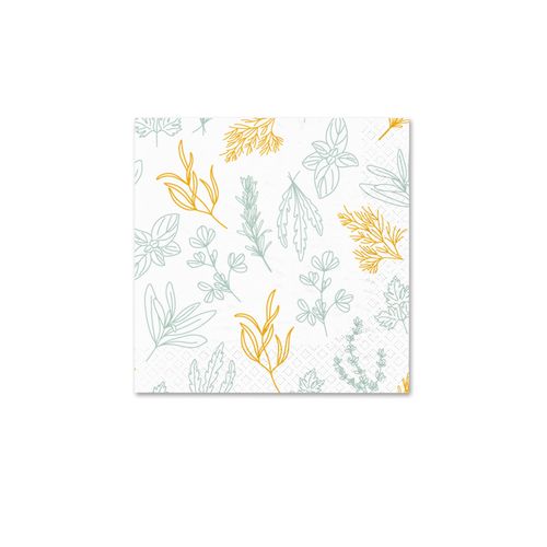 Lot De 20 Serviettes En Papier 33 X 33 Cm Aromates