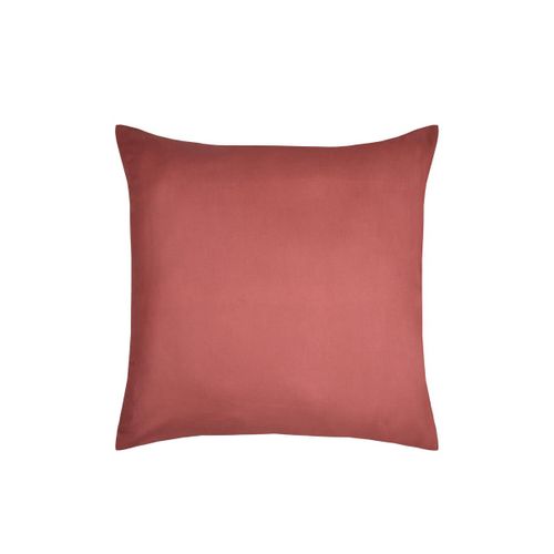 1 Taie D'oreiller Coton Uni 63 X 63 Cm Edens Rouge