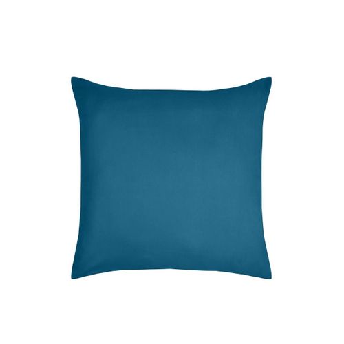 1 Taie D'oreiller Coton Uni 63 X 63 Cm Edens Petrole