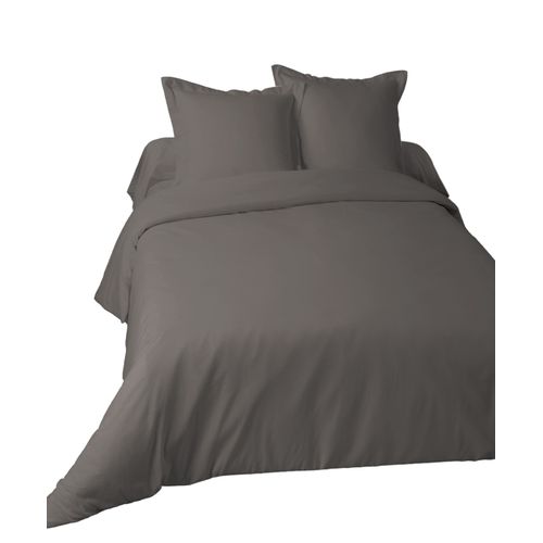 Housse De Couette 200 X 200 Cm Uni Taupe Alice