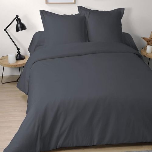 Housse De Couette 220 X 240 Cm Uni Anthracite Alice
