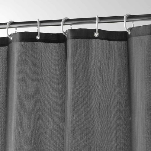 Rideau De Douche Avec Crochets 180 X 200 Cm Yalline Anthracite