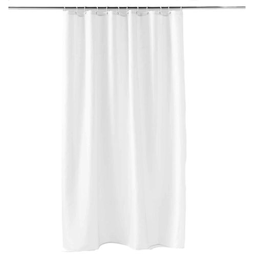Rideau De Douche Avec Crochets 180 X 200 Cm Yalline Blanc