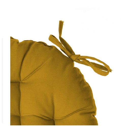 Galette De Chaise Ronde 38 Cm Ocre