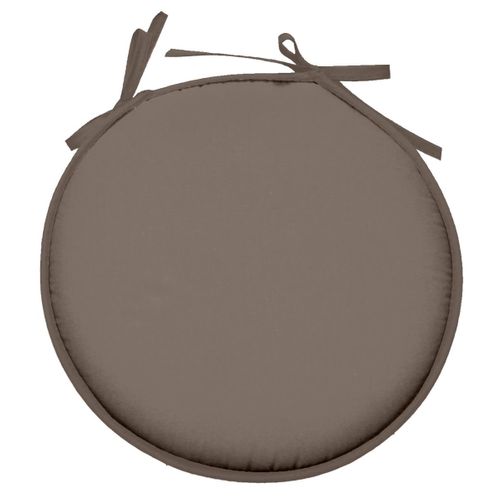 Galette De Chaise Ronde Unie Pop Color 40 Cm Taupe