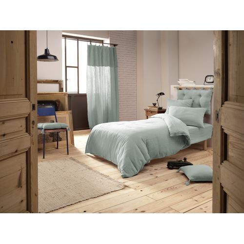 Housse De Couette Double Gaze Coton 140 X 200 Cm Gaia Eucalyptus