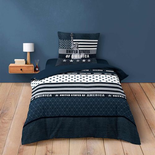 Housse De Couette + 1 Taie 140 X 200 Cm America