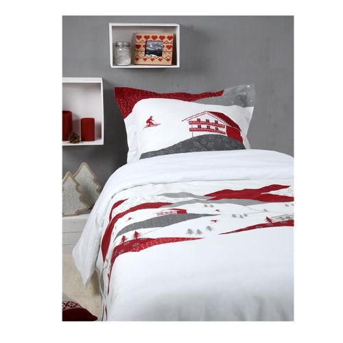 Housse De Couette + 1 Taie 140 X 200 Cm Albiez Montagne