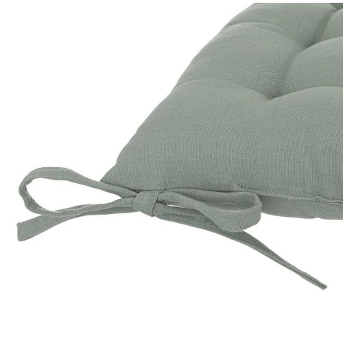 Assise De Chaise Matelassée Coton 38 X 38 Cm Vert Celadon
