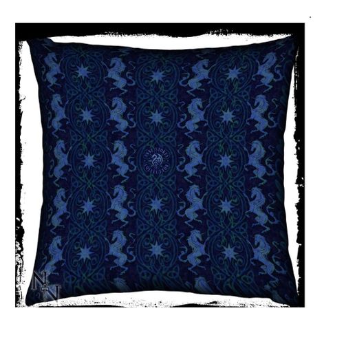 Coussin Lune Bleue Et Licorne 42 Cm