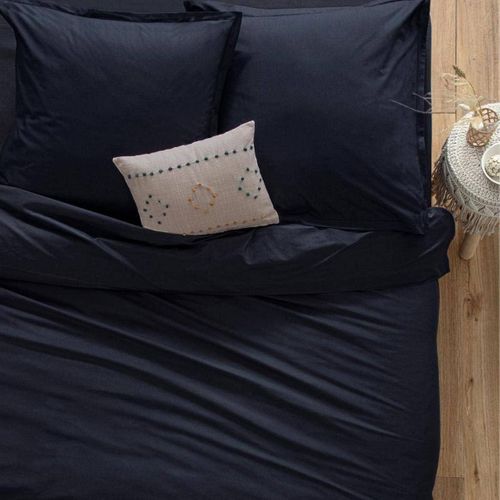Taie D'oreiller 63 X 63 Cm Coton Bleu Fonce