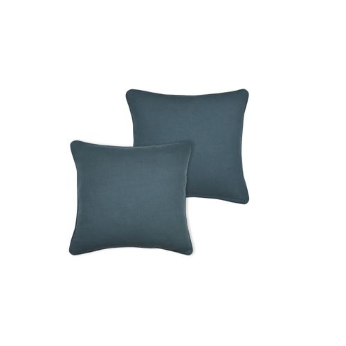 Coussin En Gaze De Coton 45 X 45 Cm Pop Color Bleu Petrole