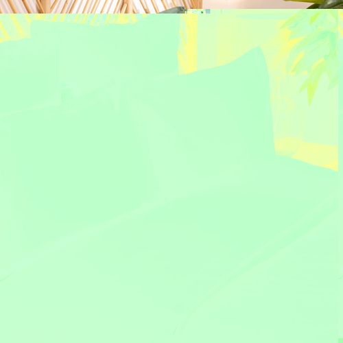 Housse Couette + 2 Taies 240 X 260 Cm Percale De Coton Uni Tilleul