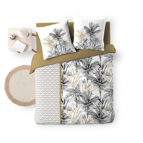 Housse Couette + 2 Taies 220 X 240 Cm Fleur Bastille