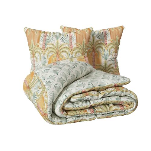 Housse Couette + 2 Taies Percale De Coton 240 X 220 Cm Janice