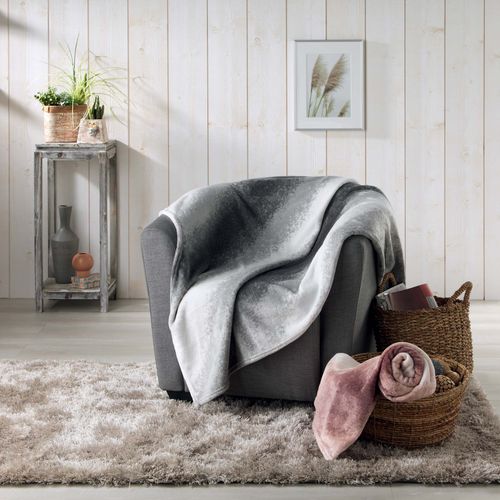 Plaid Flanelle 125 X 150 Cm Louane Rose