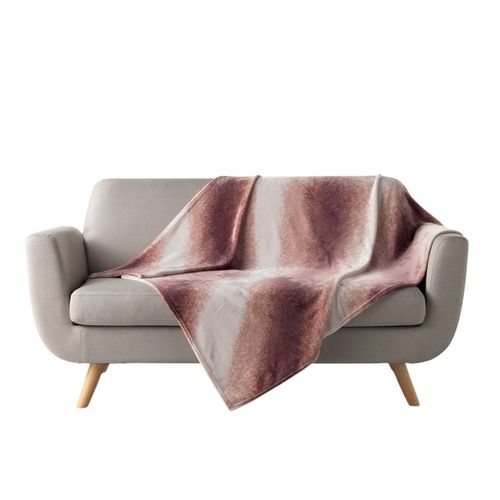 Plaid Flanelle 125 X 150 Cm Louane Rose