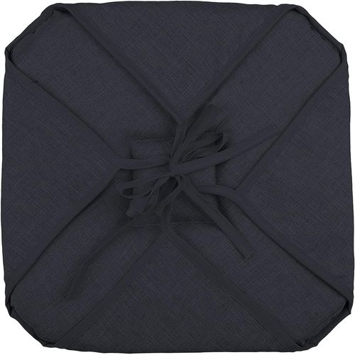 Coussin Galette De Chaise 4 Rabats 40x40cm Anthracite Chinee