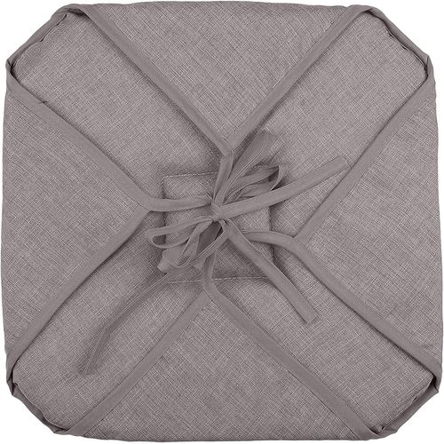 Coussin Galette De Chaise 4 Rabats 40x40cm Taupe Chinee