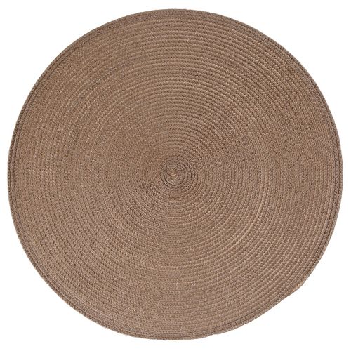 Set De Table Tresse Rond Taupe