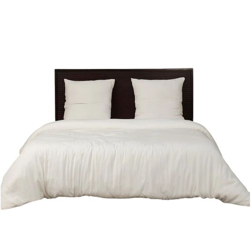 Housse De Couette + Taies Gaze De Microfibre 240 X 260 Cm Blanc