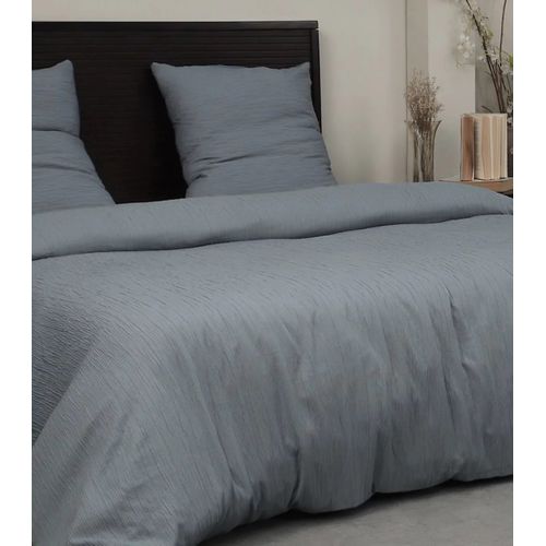Housse De Couette + Taies Gaze De Microfibre 220 X 240 Cm Bleu Petrole
