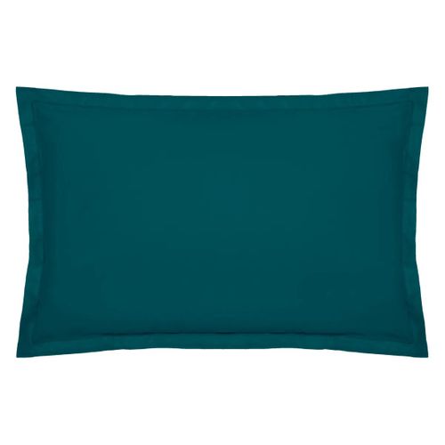 1 Taie D'oreiller Percale De Coton Uni 50 X 70 Cm Harmonie Bleu Egeen