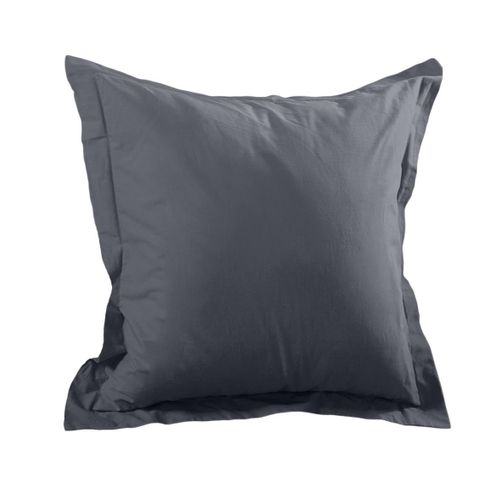 1 Taie D'oreiller Coton Uni 65 X 65 Cm Alice Anthracite
