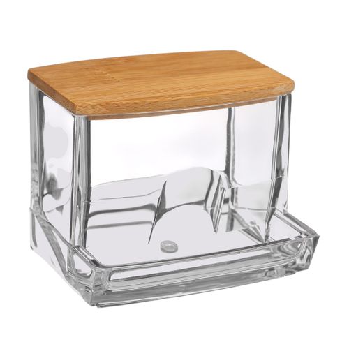 Pot à Coton Tige 9 X 8 X 7 Cm Transparent