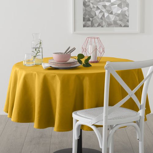 Nappe Ronde Anti Tache 180 Cm Couleurs Ocre