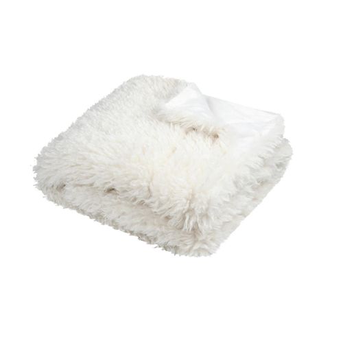 Plaid 125x150cm Collection Douceur Blanc