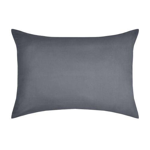 1 Taie D'oreiller Coton Uni 50 X 70 Cm Edens Ardoise