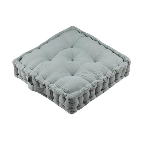 Coussin De Sol En Gaze De Coton Pop Color 45x45cm Sauge