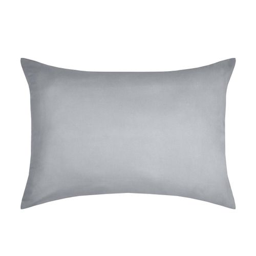 1 Taie D'oreiller Coton Uni 50 X 70 Cm Edens Gris Clair