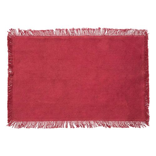 Set De Table En Coton 30 X 45 Cm Mahas Grenat
