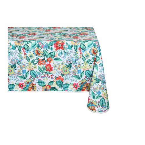 Nappe Rectangle 140 X 240 Cm Fleurs Colorees