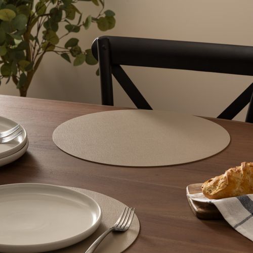 Set De Table Rond 38 Cm Tenors Beige