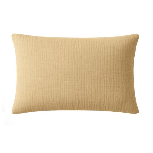 Taie D'oreiller En Gaze De Coton Lave 50 X 70 Cm Douce Ecru