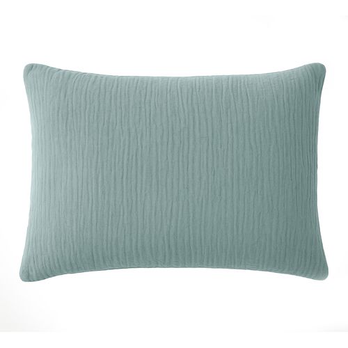 Taie D'oreiller En Gaze De Coton Lave 50 X 70 Cm Douce Bleu Givree