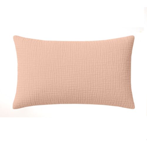 Taie D'oreiller En Gaze De Coton Lave 50 X 70 Cm Douce Rose