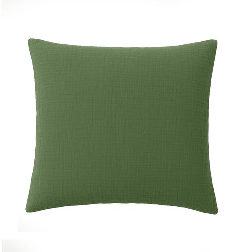 Taie D'oreiller En Gaze De Coton Lave 65 X 65 Cm Douce Vert