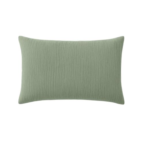 Taie D'oreiller En Gaze De Coton Lave 50 X 70 Cm Douce Vert Givree