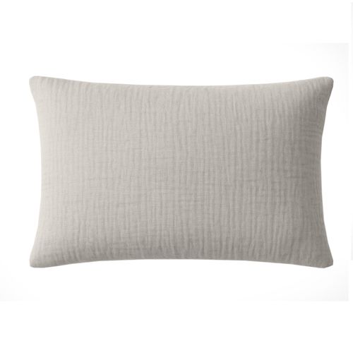 Taie D'oreiller En Gaze De Coton Lave 50 X 70 Cm Douce Gris Glacier