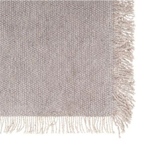 Nappe En Coton à Franges 150 X 250 Cm Gris - Chic Et Élégante